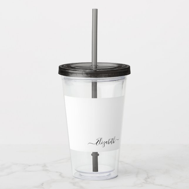 Copo De Acrílico Nome personalizado tumbler Elizabeth mug (Frente)