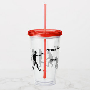 Copo De Acrílico Nome personalizado Zombie Evolution tumbler