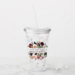Copo De Acrílico Números Blooming | Moody Rustic Bridal Party Ask<br><div class="desc">As modernas terras florais ricas, escuras e com cor de água temperada, pintadas à mão, e as coroas com um talo rústico em burgundy, marsala, e vermelhos de vinho com roxo de ameixa e rosa pincelado e pincelado embelezado por verde-roxo-botânico eucalipto verde e sotaques profundos em tons verdes de azeitona...</div>