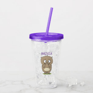 Copo De Acrílico O adorável e adorável desenho do hamster