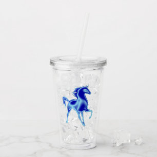 Copo De Acrílico O Cavalo Azul