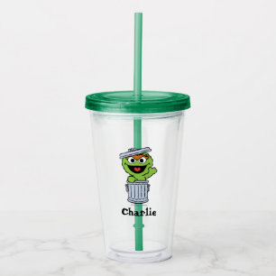 Copo De Acrílico O é para Oscar o Grouch Adicione seu nome