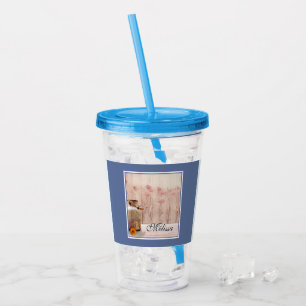 Copo De Acrílico O leite rústico pode estilo country na madeira