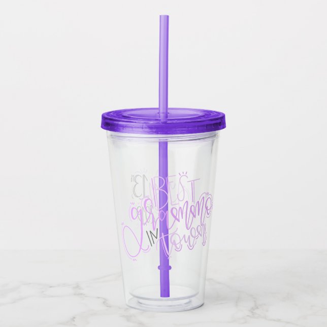 Copo De Acrílico O melhor Tumbler de Grammo (Frente)