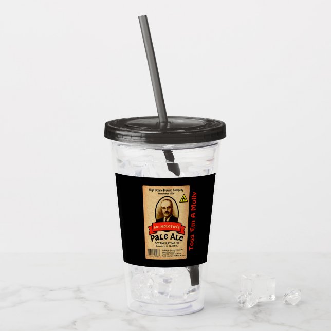 Copo De Acrílico O Pale Ale do Sr. Molotov (Gelo frontal)