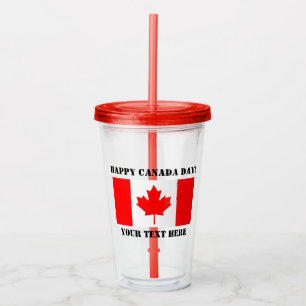 Copo De Acrílico O partido feliz do dia de Canadá fornece a