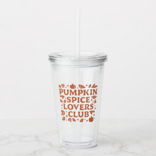 Copo De Acrílico O Pumpkin Spice Lovers Club