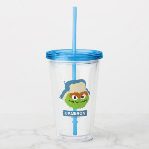 Copo De Acrílico Oscar, o rosto do Grouch Woodland   Adicione seu n