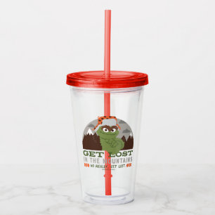 Copo De Acrílico Oscar The Grouch   Excelente ao ar livre
