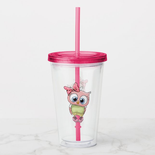 Copo De Acrílico Owl Acrylic Tumbler (Frente)