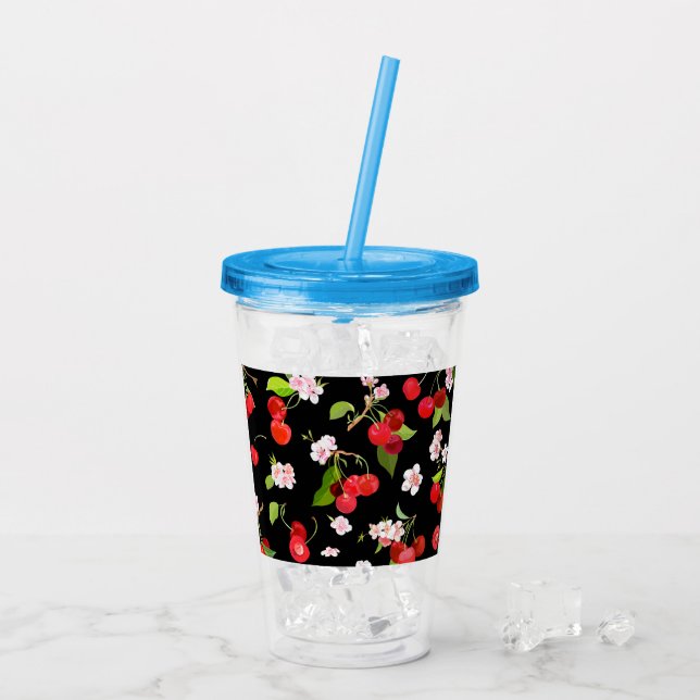 Copo De Acrílico Padrão Cherry 2 (Gelo traseiro)