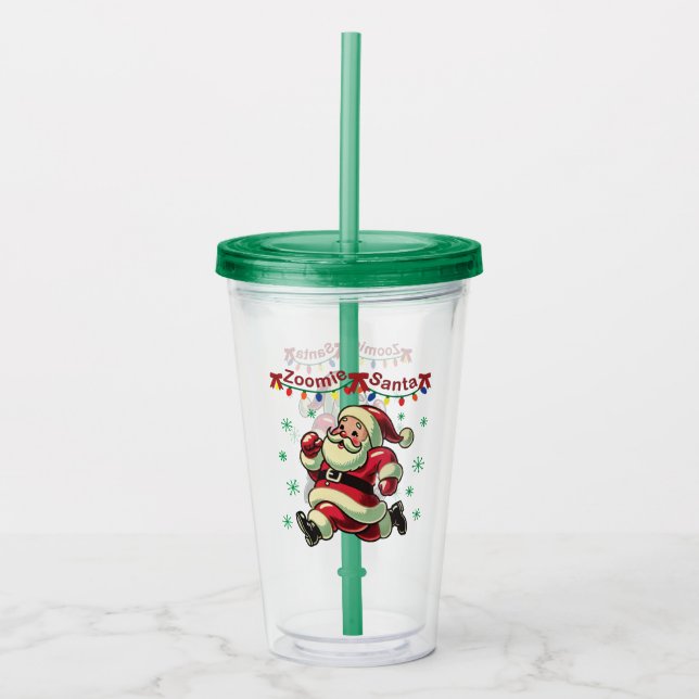 Copo De Acrílico Papais noeis Zoomie Natal (Frente)