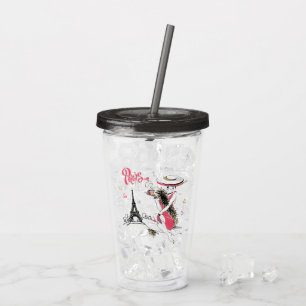 Copo De Acrílico Paris e Café