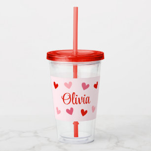 Copo De Acrílico Partido Personalizado Galentine é a favor do prese