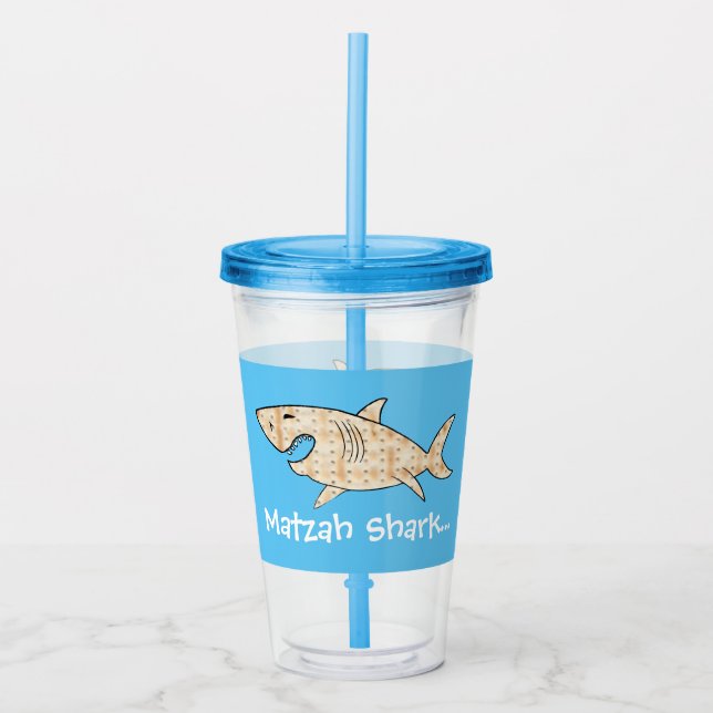 Copo De Acrílico Passagem Azul Tumbler 16 oz Tumbler Matzah (Frente)
