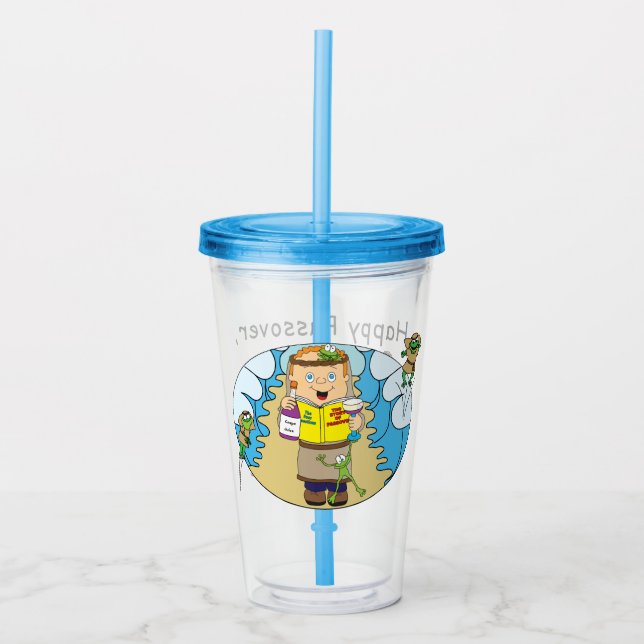 Copo De Acrílico Passover acrílico Tumbler 16 oz Boy e seus Sapos (Frente)