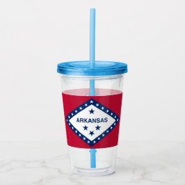 Copo De Acrílico Patriotic Acrylic Tumbler com bandeira de Arkansas
