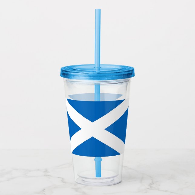 Copo De Acrílico Patriotic Tumbler com bandeira da Escócia (Frente)