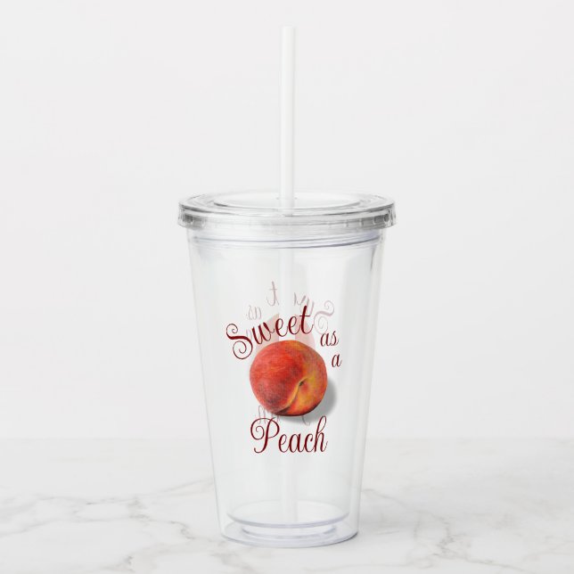Copo De Acrílico Peach Acrylic Tumbler (Frente)