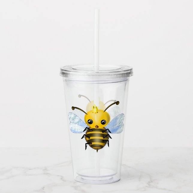 Copo De Acrílico Pequena Rainha Bee Acrílica (Frente)