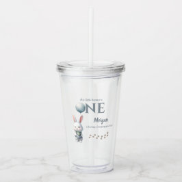 Copo De Acrílico Pequeno Coelhinho Transformando Um primeiro aniver