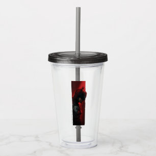 Copo De Acrílico Perfil do Bar Vermelho do Batman