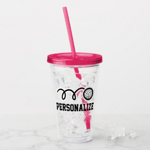 Copo de acrílico personalizado para jogador de vôl