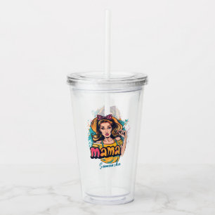 Copo De Acrílico Personalizado Retro Mama Pop Art (10)