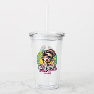 Copo De Acrílico Personalizado Retro Mama Pop Art (18)