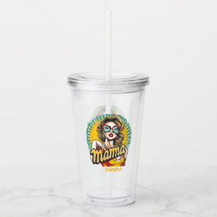Copo De Acrílico Personalizado Retro Mama Pop Art (19)