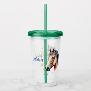 Copo De Acrílico Personalizar Cabeça de Cavalo
