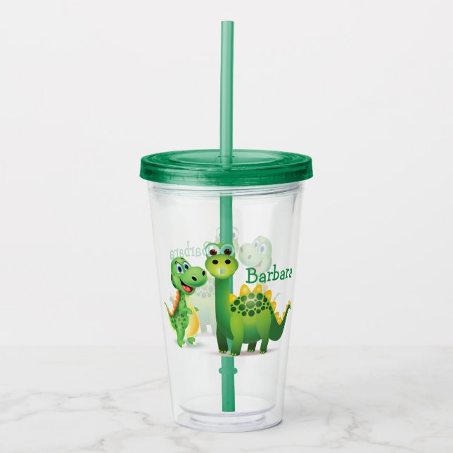 Copo De Acrílico Personalizar Dino Acrylic Tumbler (Frente)