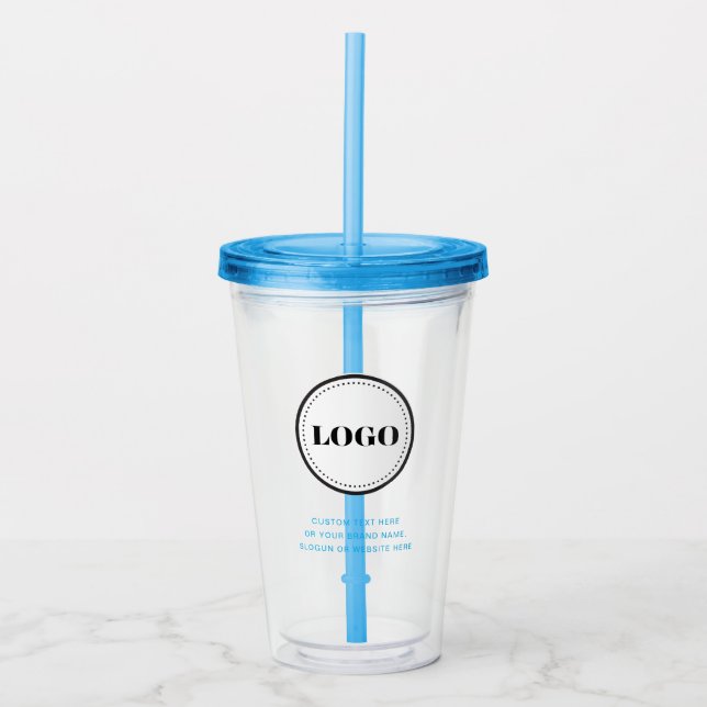 Copo De Acrílico Personalized Custom Logo with Straw No Minimum (Frente)