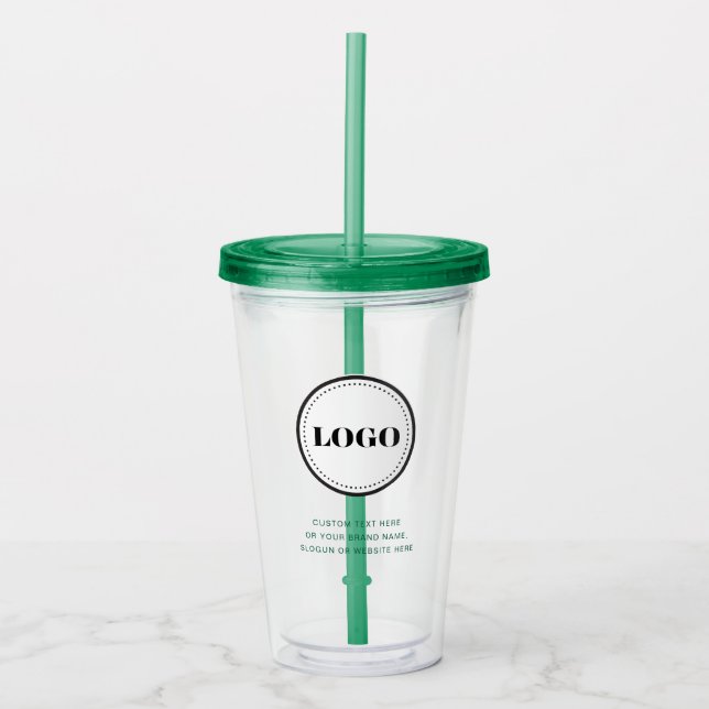 Copo De Acrílico Personalized Custom Logo with Straw No Minimum (Frente)