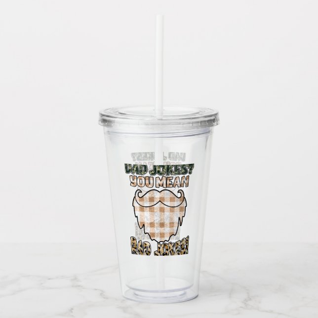 Copo De Acrílico Piadas Pais engraçadas | DIA DE OS PAIS | PIADAS (Frente)