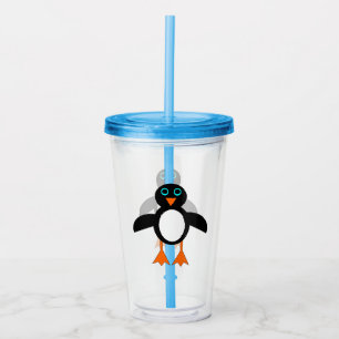 Copo De Acrílico Pinguim Cujo