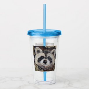 Copo De Acrílico Pintura do Raccoon