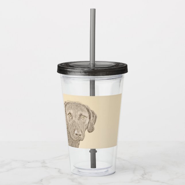 Copo De Acrílico Pintura Original para Cão na Baía de Chesapeake Re (Frente)