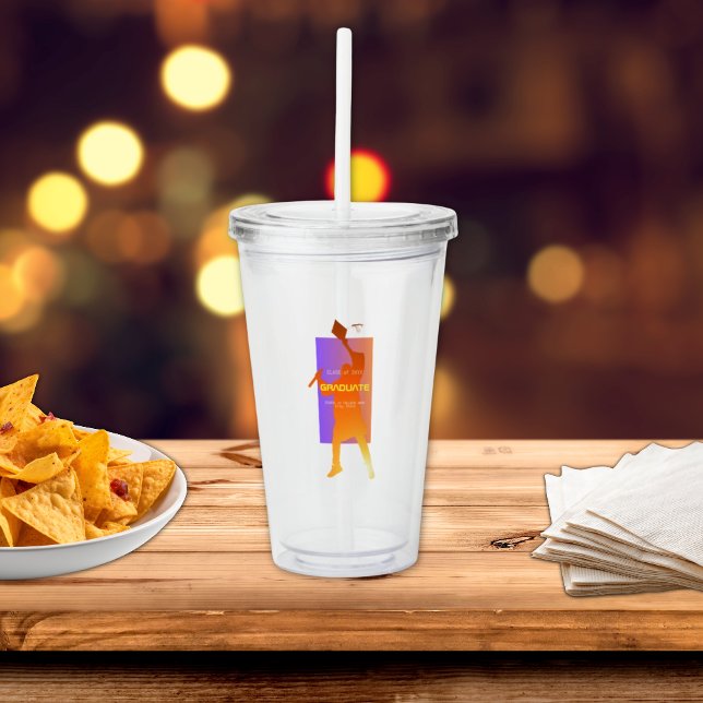 Copo De Acrílico Pôr do Sol Vibrante Graduação Moderna de Tecnologi (Criador carregado)