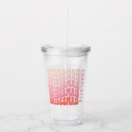 Copo De Acrílico Porta-vozes simples do retrato feminino moderno ro