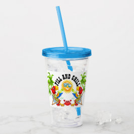 Copo De Acrílico Preencha e Resfrie 2 Partículas Tumbler