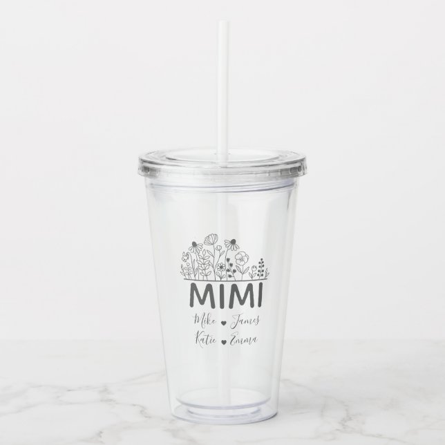 Copo De Acrílico Presente personalizado para avó caneca nana com ne (Frente)