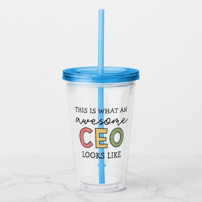 Copo De Acrílico Presentes engraçados para CEO | Presentes de Chefe (Frente)