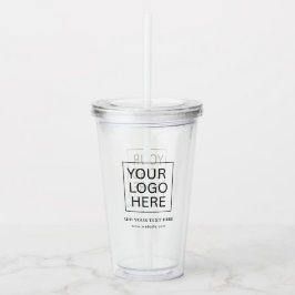 Copo De Acrílico Promocional de texto e logotipo personalizado mini