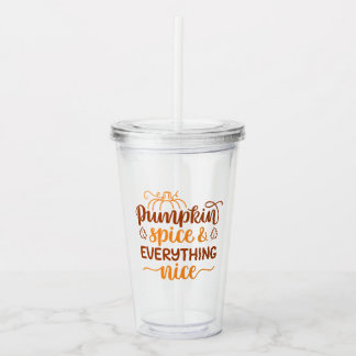 Copo De Acrílico Pumpkin Spice e tudo de bom