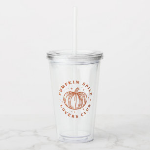 Copo De Acrílico Pumpkin Spice Lovers Club
