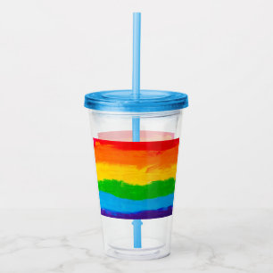 Copo De Acrílico Rainbow Pride Acrylic Tumbler - LGBT Gay Lésbica
