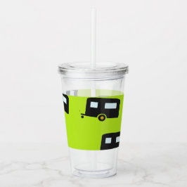 Copo De Acrílico Reboques de campismo a verde