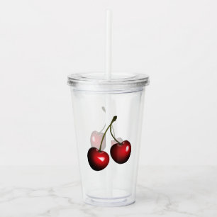 Copo De Acrílico Red Cherries - Tumbler Acrylic Tumbler Swery