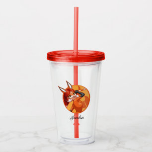 Copo De Acrílico Rena Rouge Orange Crachá